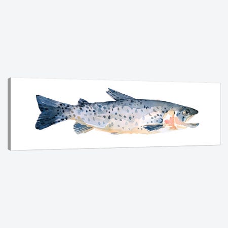 iCanvas Crazy Trout Art by Dean Crouser Canvas Art Wall Decor ( Animals > Sea Life > Fish > Trout art) - 12x18 in