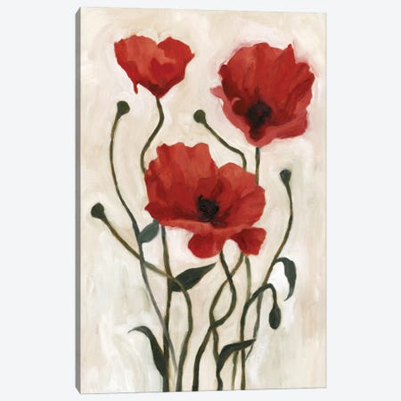 Poppy Bouquet I Canvas Print #EMS23} by Emma Scarvey Art Print