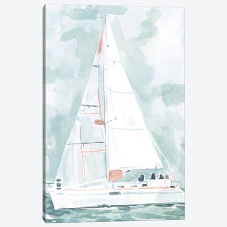 Soft Sailboat II Canvas Print #EMS251} by Emma Scarvey Canvas Art Print