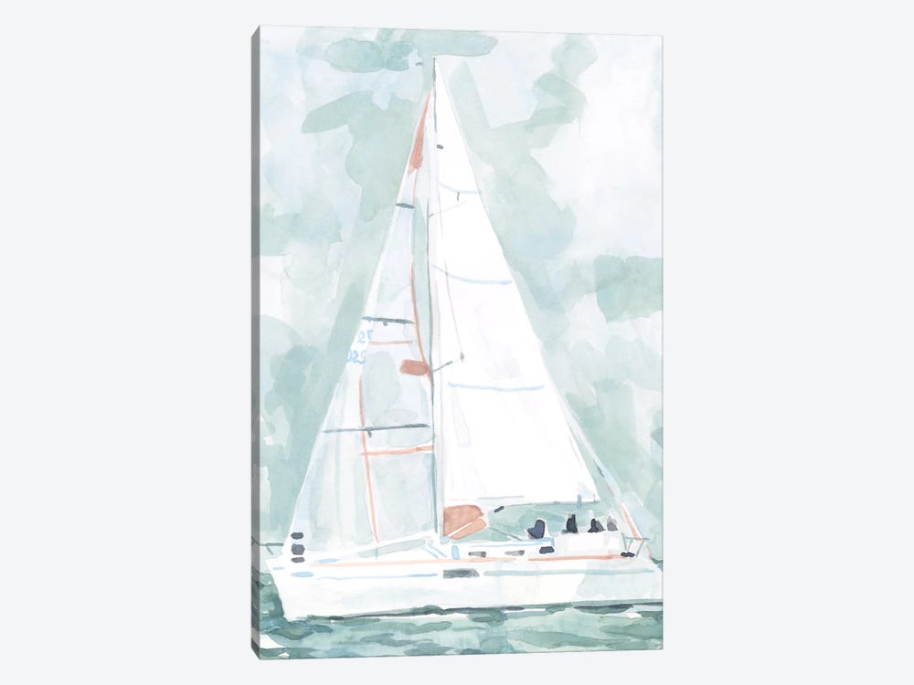 Soft Sailboat II by Emma Scarvey 1-piece Canvas Art Print