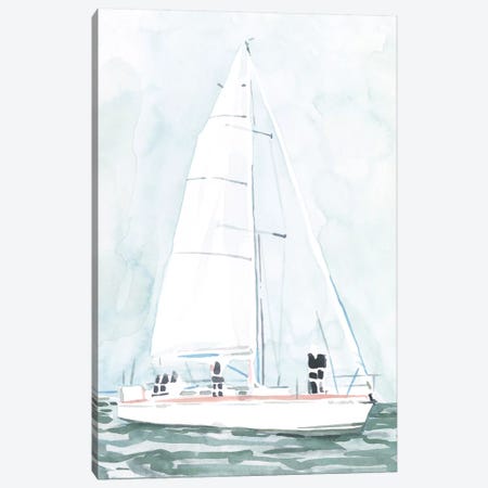 Soft Sailboat III Canvas Print #EMS252} by Emma Scarvey Canvas Art Print