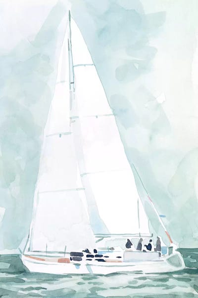 Kids Nautical Art: Soft Sailboat IV by Emma Scarvey
