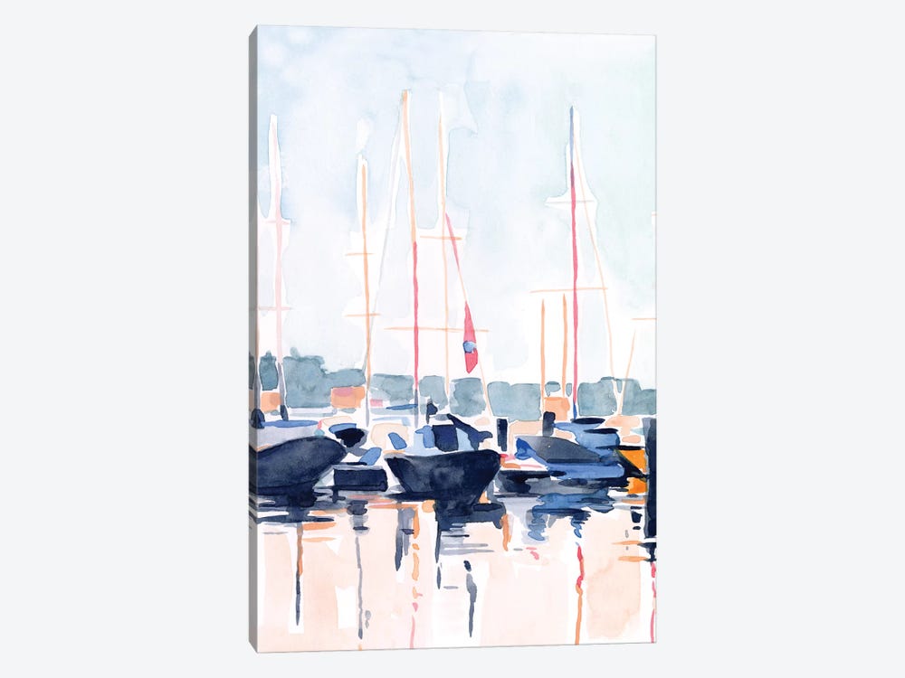 Watercolor Boat Club II by Emma Scarvey 1-piece Art Print