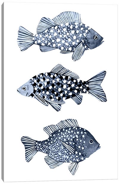 Blue Fish I Canvas Art Print - Fish Art