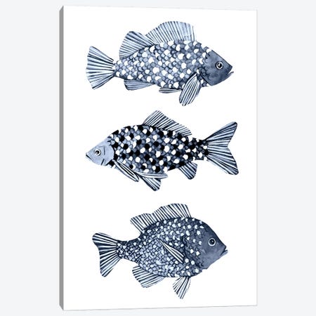 Blue Fish I Canvas Print #EMS271} by Emma Scarvey Canvas Art Print