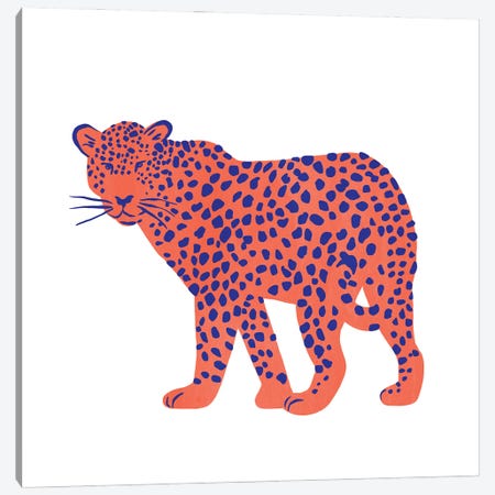 Bright Leopard I Canvas Print #EMS276} by Emma Scarvey Canvas Wall Art