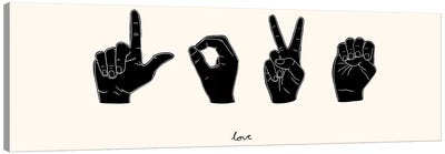 Sign Language IV Canvas Art Print - Emma Scarvey