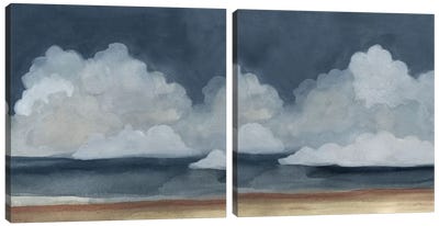 Cloud Landscape Diptych Canvas Art Print - Art Sets | Triptych & Diptych Wall Art