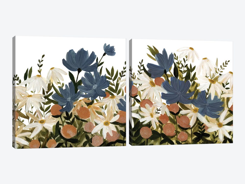 Wildflower Garden Diptych by Emma Scarvey 2-piece Canvas Wall Art
