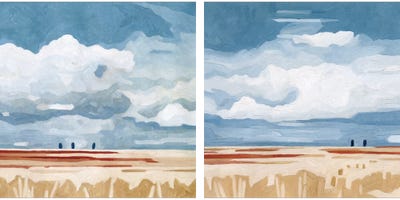 Prairie Landscape Diptych by Emma Scarvey canvas print
