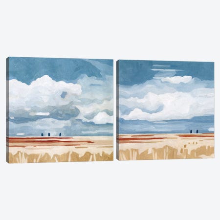 Prairie Landscape Diptych Canvas Print Set #EMS2HSET013} by Emma Scarvey Canvas Wall Art