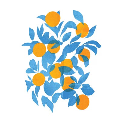 Bright Tangerines II by Emma Scarvey canvas print