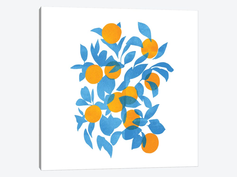 Bright Tangerines II by Emma Scarvey 1-piece Canvas Art Print