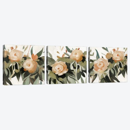 Floral Disarray Triptych Canvas Print Set #EMS3HSET002} by Emma Scarvey Canvas Print