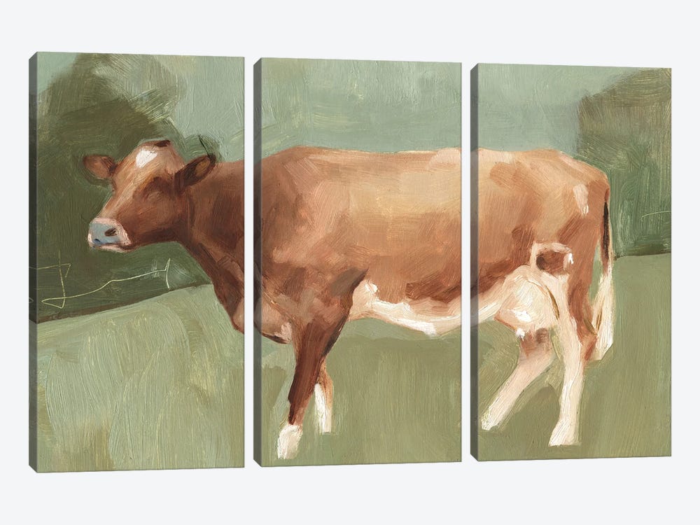 Bovine Field I by Emma Scarvey 3-piece Canvas Art Print