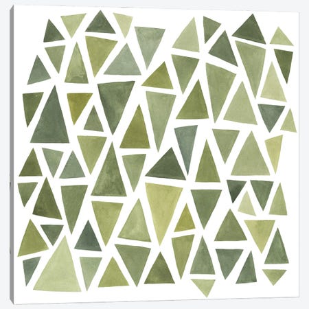 Celadon Geometry I Canvas Print #EMS47} by Emma Scarvey Canvas Art