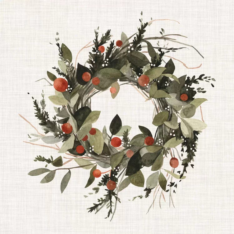 Farmhouse Wreath II by Emma Scarvey wall art