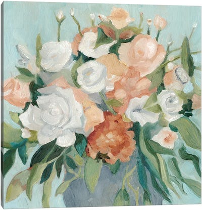 Soft Pastel Bouquet I Canvas Art Print - Emma Scarvey