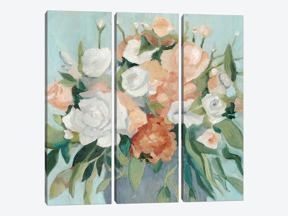 Soft Pastel Bouquet I by Emma Scarvey 3-piece Canvas Art