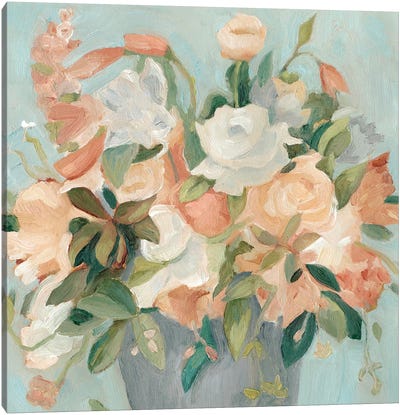 Soft Pastel Bouquet II Canvas Art Print - Emma Scarvey