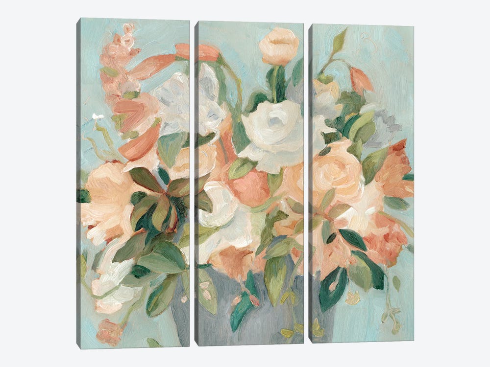 Soft Pastel Bouquet II by Emma Scarvey 3-piece Canvas Print