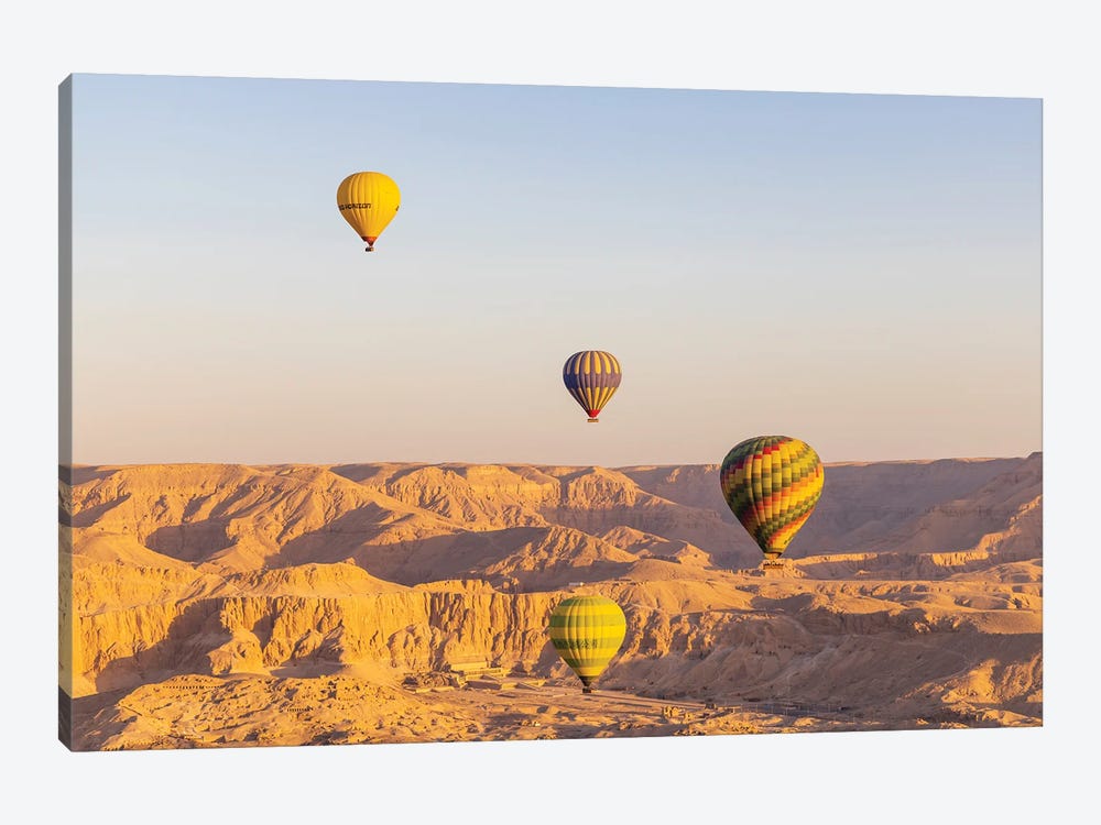 Luxor, Egypt. Hot Air Balloons Taking Tourist For A Ride. by Emily M Wilson 1-piece Canvas Art