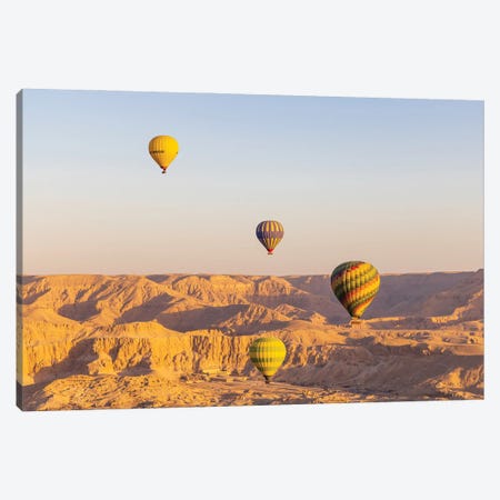 Luxor, Egypt. Hot Air Balloons Taking Tourist For A Ride. Canvas Print #EMW10} by Emily M Wilson Canvas Artwork