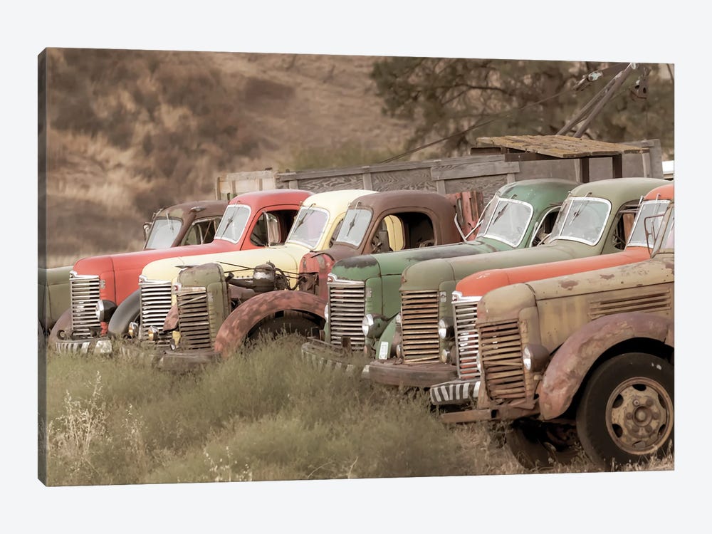 USA, Washington State, Whitman County, Palouse Colfax Old Trucks by Emily M Wilson 1-piece Canvas Wall Art
