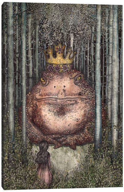 The Toad King Canvas Art Print - Kings & Queens