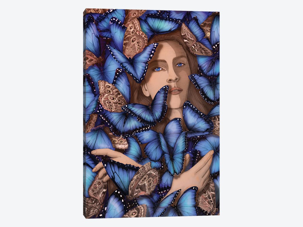 A Moth Among Butterflies by Ella Mazur 1-piece Canvas Print