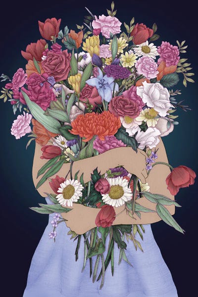 Gathering A Garden by Ella Mazur framed wall art