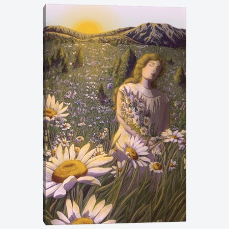 The Sun Rises And I Gather Blooms Canvas Print #EMZ115} by Ella Mazur Canvas Print