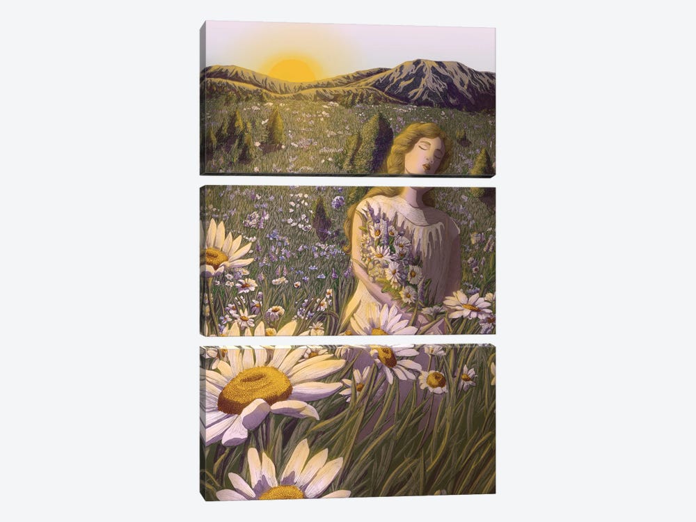 The Sun Rises And I Gather Blooms by Ella Mazur 3-piece Canvas Art