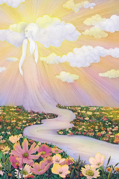 Dawn Spirit Of The River And Sky by Ella Mazur framed wall art