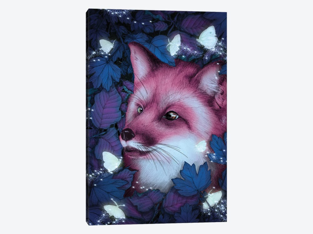 Fox In The Midnight Forest by Ella Mazur 1-piece Art Print