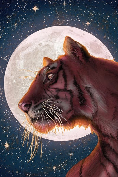 Tigers: Moon And Tiger by Ella Mazur