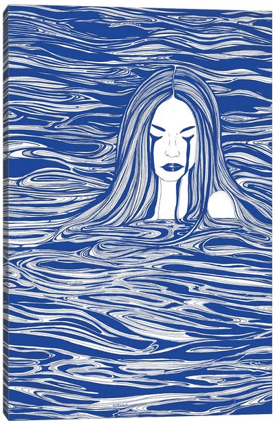 Sea Nymph Canvas Art Print - Ella Mazur
