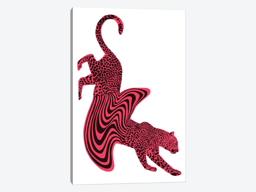 Cheetah Melt Pink by Ella Mazur 1-piece Canvas Print
