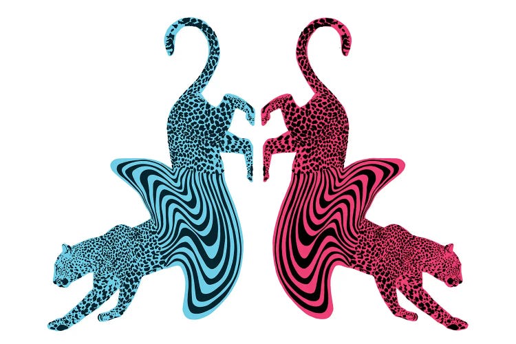 Double Cheetah Melt by Ella Mazur wall art