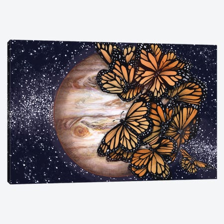Jupiter's Butterflies Colour Version Canvas Print #EMZ21} by Ella Mazur Canvas Wall Art