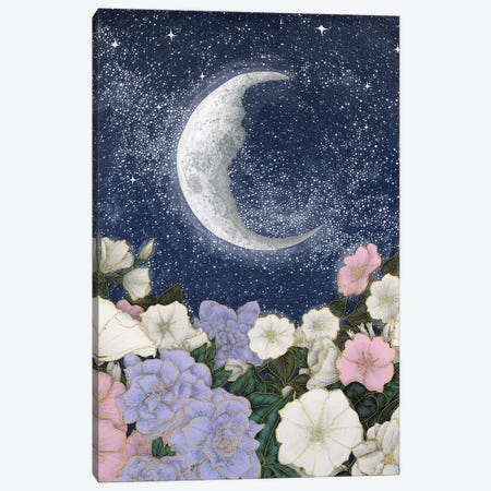 Moonlight In The Garden Colour Version Canvas Print #EMZ24} by Ella Mazur Canvas Print