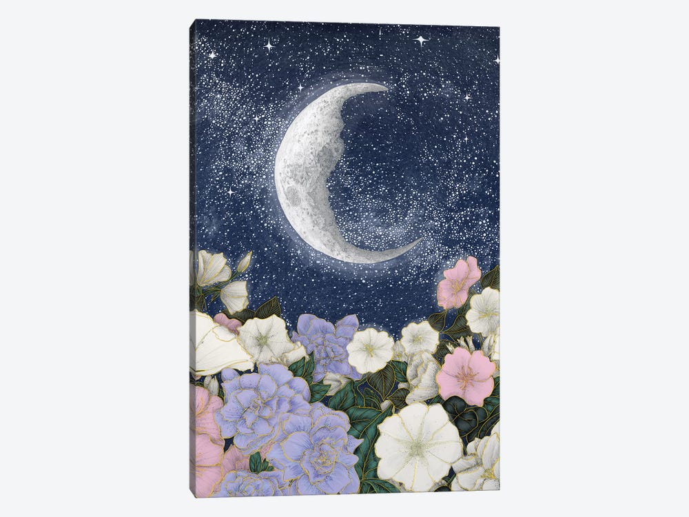 Moonlight In The Garden Colour Version by Ella Mazur 1-piece Canvas Wall Art
