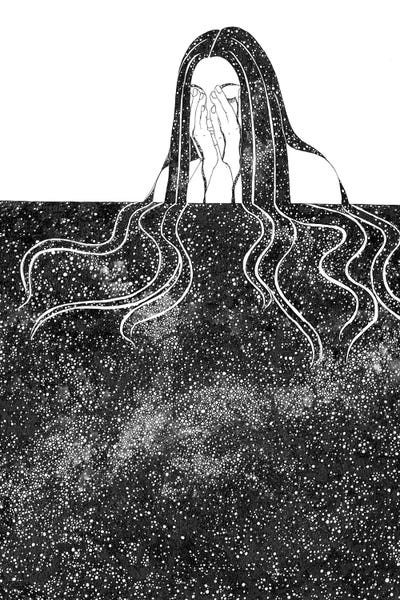 She Weeps by Ella Mazur framed wall art