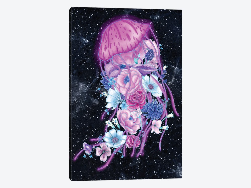 Magic Ocean The Jellyfish by Ella Mazur 1-piece Canvas Art Print
