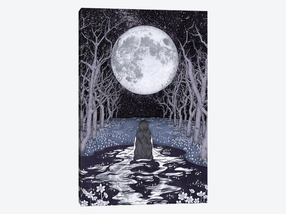 The Moonlight Bather Colour Version by Ella Mazur 1-piece Canvas Art Print