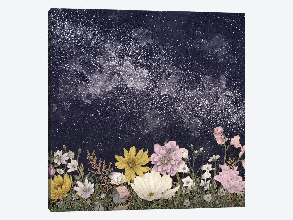 Galaxy In Bloom Colour Version by Ella Mazur 1-piece Canvas Art