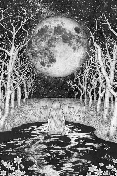 Astronomy & Space: The Moonlight Bather by Ella Mazur