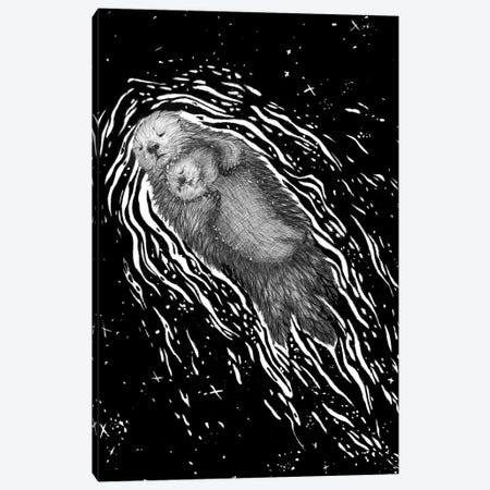 Sweet Dreams Little Otter Canvas Print #EMZ56} by Ella Mazur Canvas Artwork