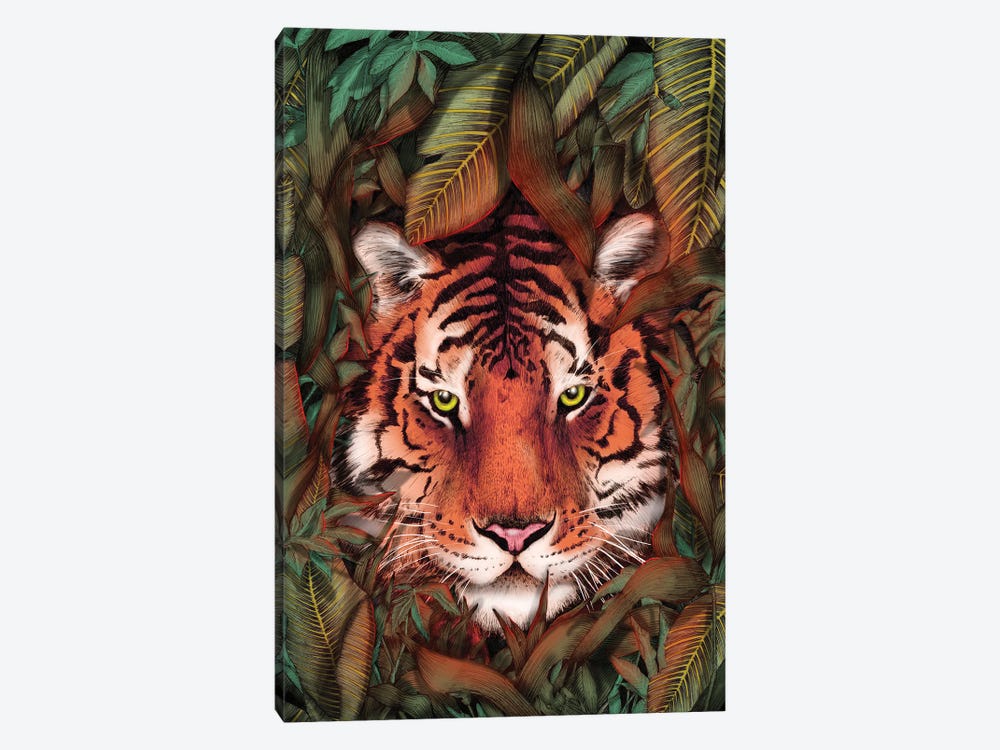 Jungle Tiger Majesty Colour by Ella Mazur 1-piece Art Print