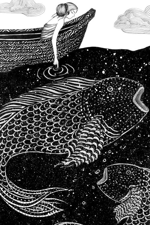 The Shimmering Sea Lights by Ella Mazur wall art